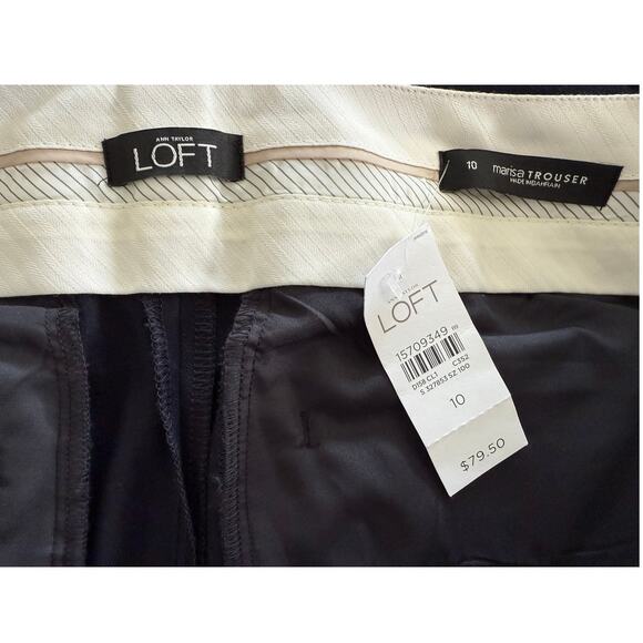 LOFT Marissa Trouser Pants, Navy Blue, Size 10, Career, Office - NEW! - Picture 3 of 4